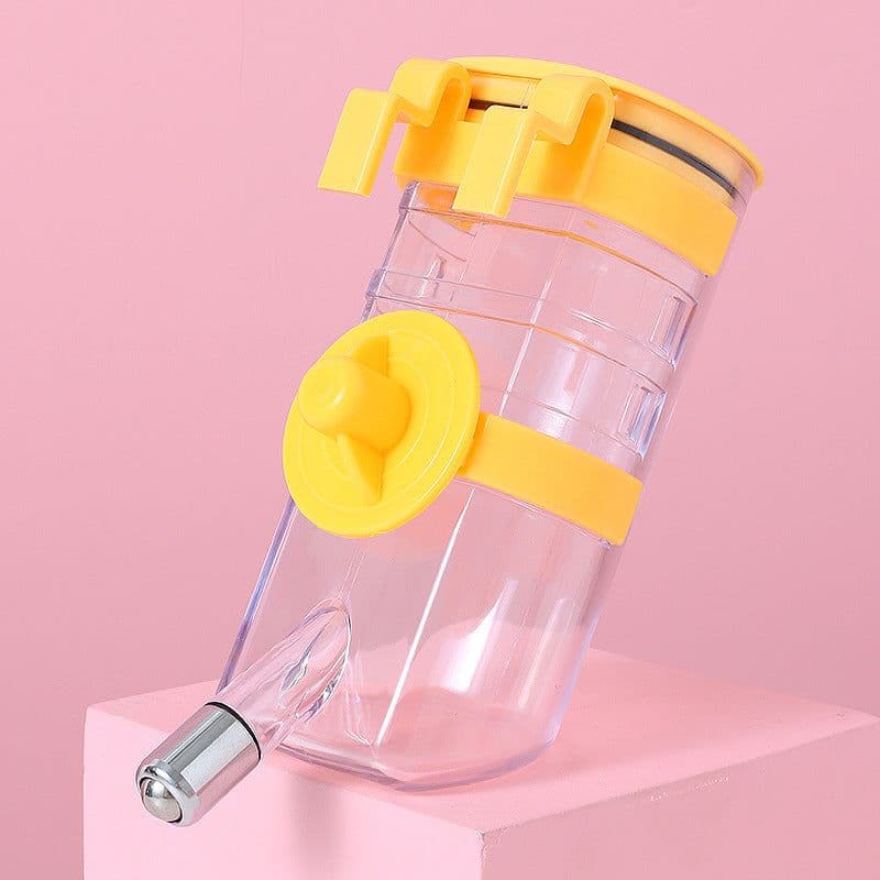 image-No Drip Dog Kennel Water Bottle Dispenser For Crate, Dripless Pet Drinking Fountains Kettle With Automatically Feeding Water Hanging Cage Automatic Small Pet Food Bowl Water Bottle Dispenser