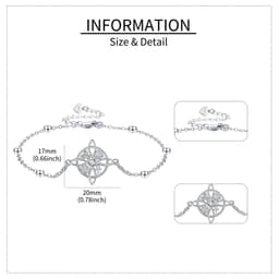 image-Witches Knot Bracelet 925 Sterling Silver Witch Jewelry Gifts for Women Girls