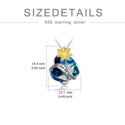 image-You Are My Sunshine Sunflower Pendant Necklace In Sterling Silver With Crystal