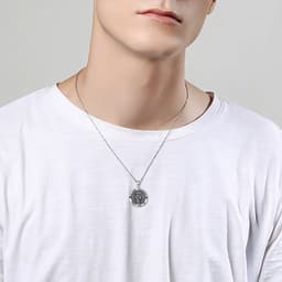 image-925 Sterling Silver Saint Jude Pendant Necklace