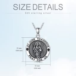 image-925 Sterling Silver Saint Jude Pendant Necklace