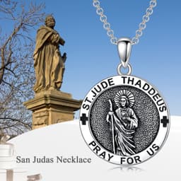 image-925 Sterling Silver Saint Jude Pendant Necklace