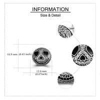 image-Jack Skellington Earrings Sterling Silver Nightmare Before Christmas Gifts Jack and Sally Skull Jewelry