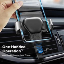 image-Universal Gravity Phone Holder Car Air Vent Mount Metal Mobile Stand GPS Support For Smartphone Air Vent Stand Cradle For Mobile Cell Phone
