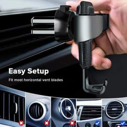 image-Universal Gravity Phone Holder Car Air Vent Mount Metal Mobile Stand GPS Support For Smartphone Air Vent Stand Cradle For Mobile Cell Phone