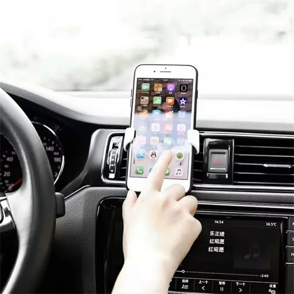 image-Universal Gravity Phone Holder Car Air Vent Mount Metal Mobile Stand GPS Support For Smartphone Air Vent Stand Cradle For Mobile Cell Phone