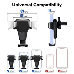 image-Universal Gravity Phone Holder Car Air Vent Mount Metal Mobile Stand GPS Support For Smartphone Air Vent Stand Cradle For Mobile Cell Phone