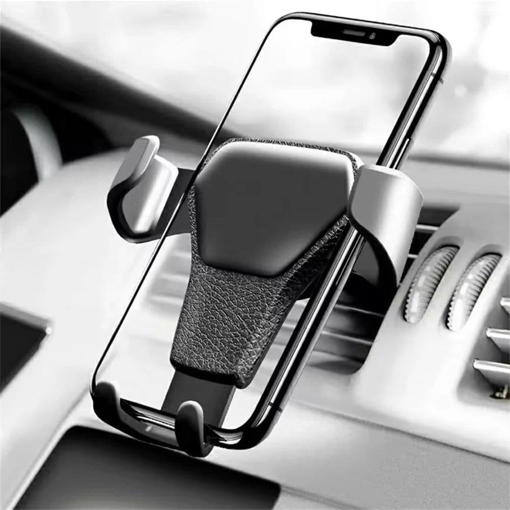 image-Universal Gravity Phone Holder Car Air Vent Mount Metal Mobile Stand GPS Support For Smartphone Air Vent Stand Cradle For Mobile Cell Phone
