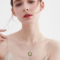 image-Sterling Silver Eye of Horus Pendant Necklace Pyramid Egyptian Jewelry