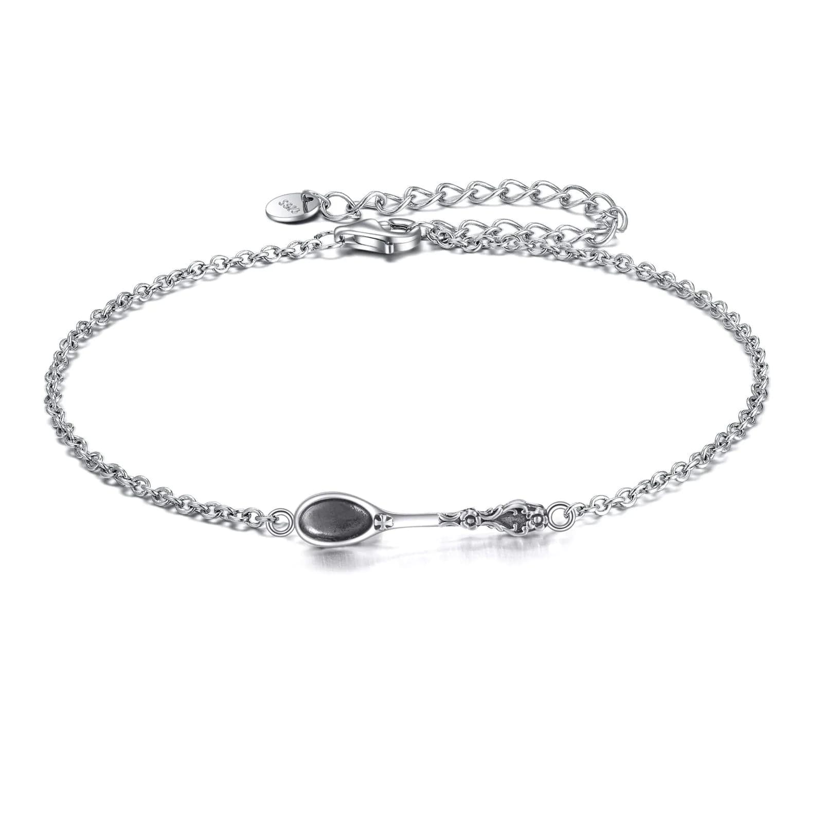 image-Spoon Bracelet 925 Sterling Silver Spoon Bracelet Spoon Jewelry for Women Girls Gifts