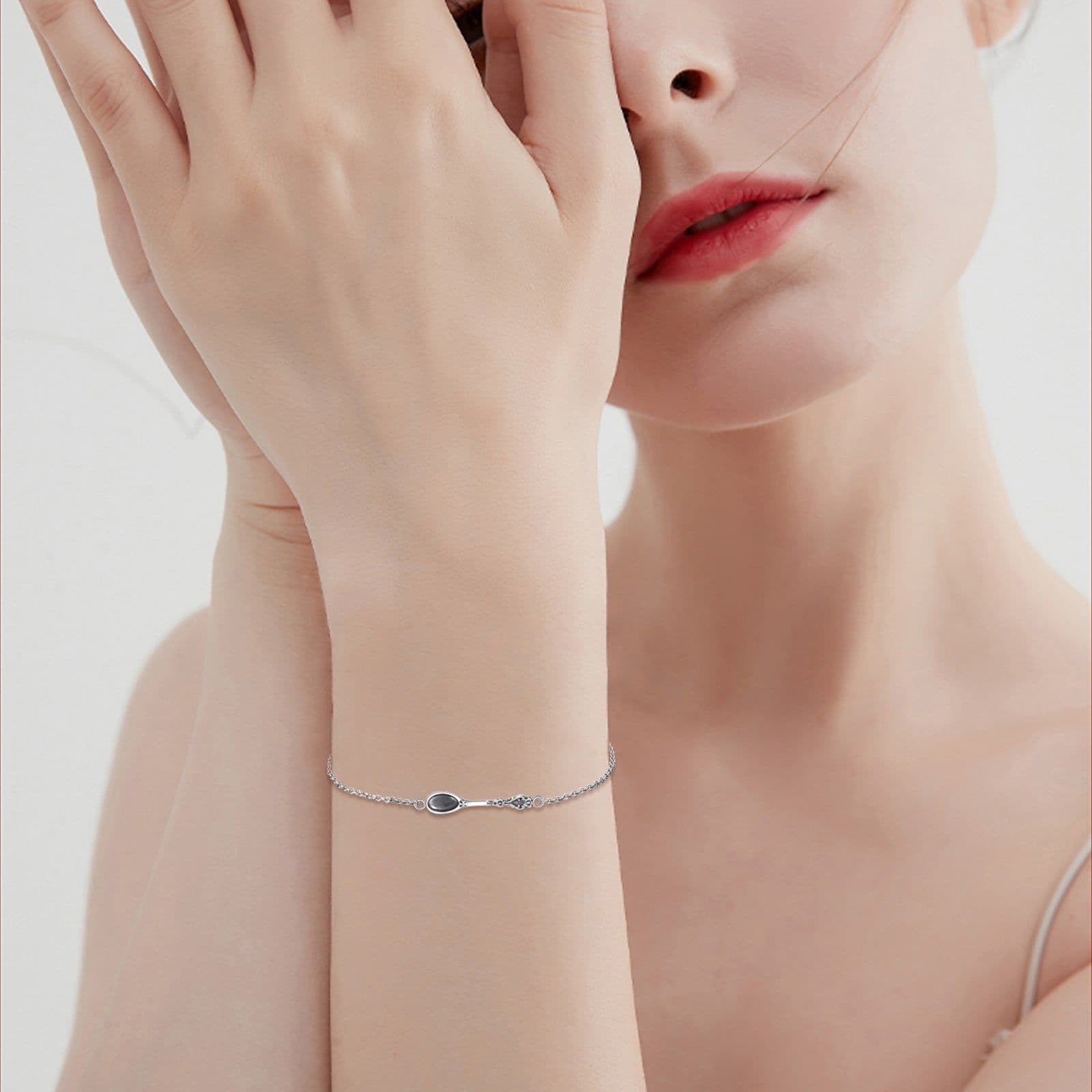 image-Spoon Bracelet 925 Sterling Silver Spoon Bracelet Spoon Jewelry for Women Girls Gifts