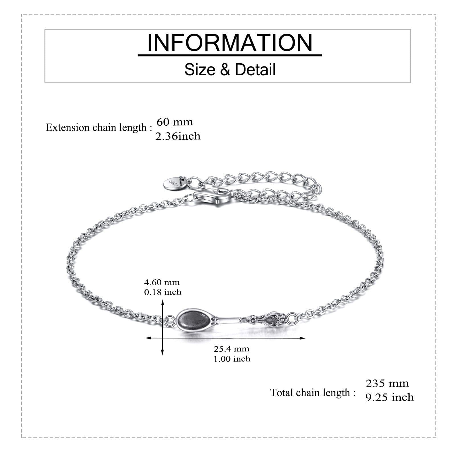 image-Spoon Bracelet 925 Sterling Silver Spoon Bracelet Spoon Jewelry for Women Girls Gifts