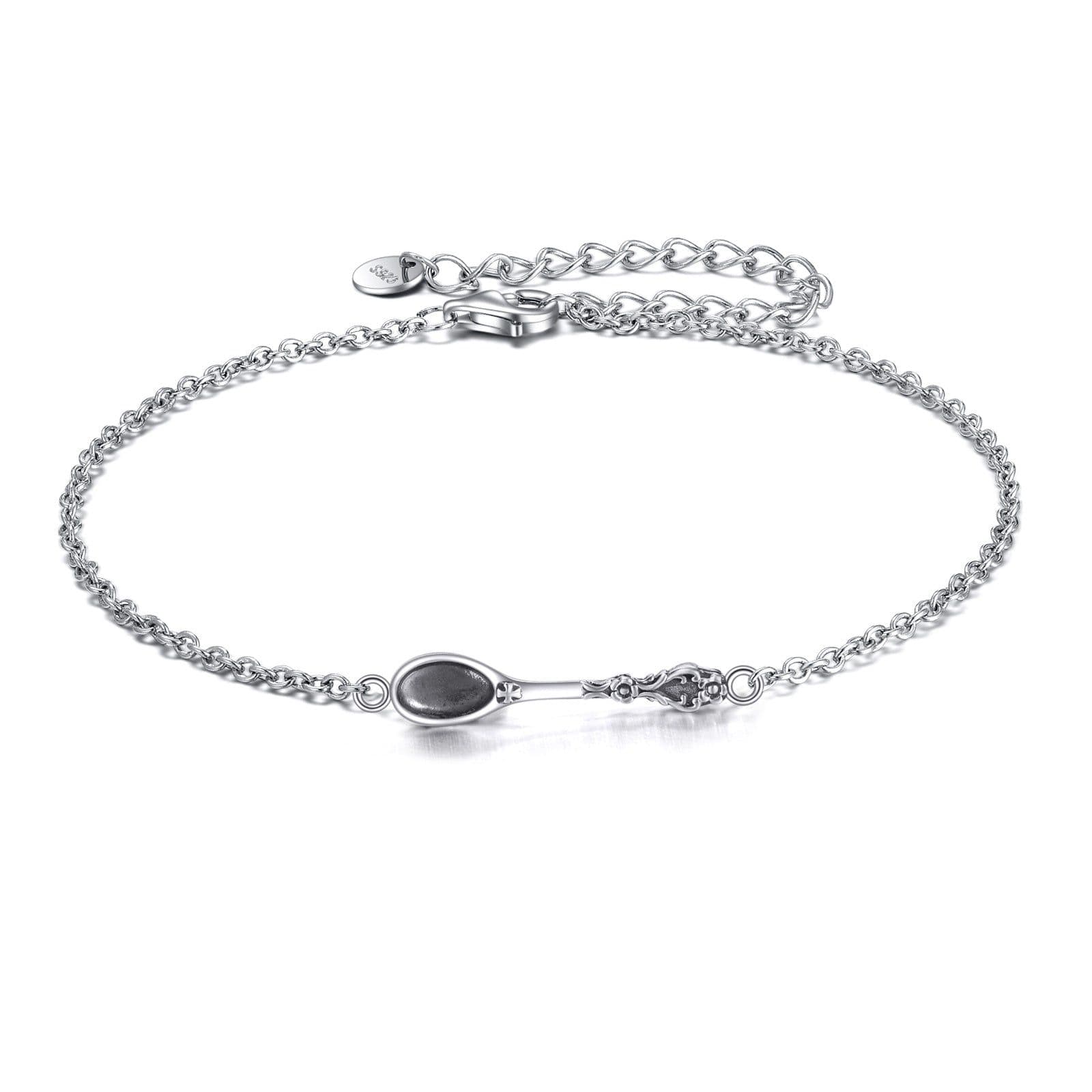 image-Spoon Bracelet 925 Sterling Silver Spoon Bracelet Spoon Jewelry for Women Girls Gifts