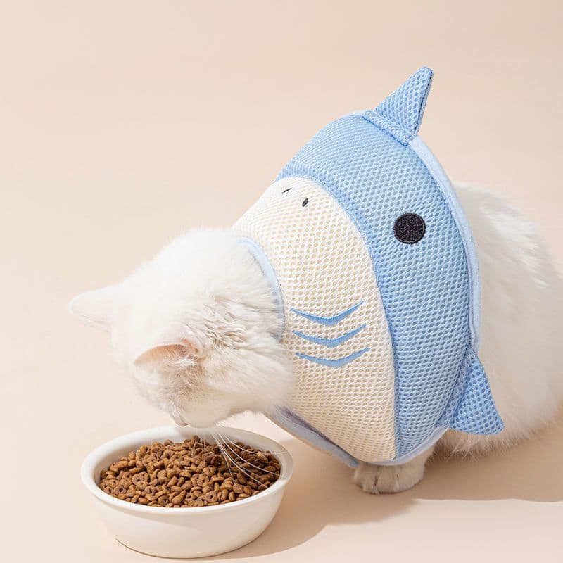 image-Soft Cat Recovery Collar Cat Cone Collar Nonwoven Fabric Elizabethan Collar Loops-Protective Wound Healing Specially Designed For Cats And Puppies - Easy To Eat And Drink