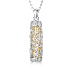 image-Tree Of Life Urn Necklace S925 Sterling Silver Urn Necklace Ash Necklace For Human