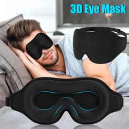 image-3D Travel Silk Eye Mask Sleeping Soft Padded Shade Cover Rest Relax Blindfold Men Women Night Sleeping Mask Cover Eye