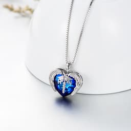 image-Nurse Gifts 925 Sterling Silver Caduceus Nurse Heart Necklace for Registered Nurse