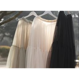 image-Black Mesh Maxi Hem Skirt, Maxi Dress, Mid-length Skirt, Design Sense Gauze Skirt, Big Swing Skirt, Spring Clothing, Womens Clothing