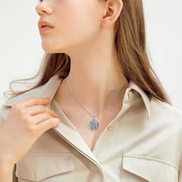 image-Sterling Silver Tree of Life Urn Necklaces for Ashes Cremation Jewelry