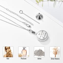 image-Urn Necklaces Compass 925 Sterling Sliver Keepsake Urns Pendant Ashes Jewelry