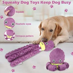 image-Dog Snuffle Toy Dog Plush Octopus Toys, Dog Puzzle Games Interactive Puppy Toys Chew Toys Slow Feeding Games