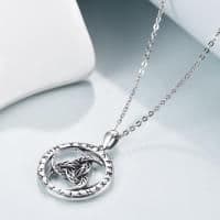 image-Wiccan Necklace Runes Pendant Viking Jewelry in Sterling Silver