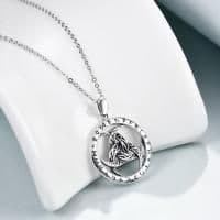 image-Wiccan Necklace Runes Pendant Viking Jewelry in Sterling Silver