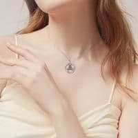 image-Wiccan Necklace Runes Pendant Viking Jewelry in Sterling Silver