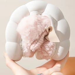 image-Winter Warm Fur Slippers For Women Cute Bow House Non Slip Soft Shoes Comfort Flat Heel Home Indoor Bedroom Plush Slippers