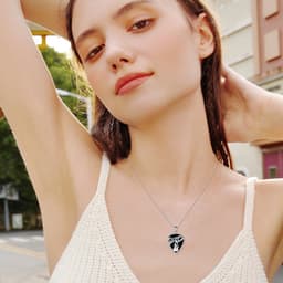 image-Sterling Silver Music Guitar Pick Pendant Necklace Jewelry Gifts for Women