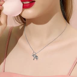 image-Sterling Silver Oxidized Elephant Pendant Necklace for Women and Men