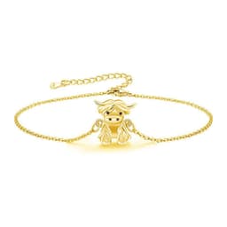 image-925 Sterling Silver Highland Cow Anklet Braclet Animal Jewelry Gifts