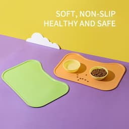 image-Dog Food Mat For Floors Waterproof,Thicker Cat Food Mat Non-Slip,Dog Bowl Mats For Food And Water,Pet Feeding Mat Silicone,Raised Edges To Prevent Tray For Dog Bowls