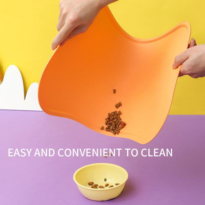 image-Dog Food Mat For Floors Waterproof,Thicker Cat Food Mat Non-Slip,Dog Bowl Mats For Food And Water,Pet Feeding Mat Silicone,Raised Edges To Prevent Tray For Dog Bowls