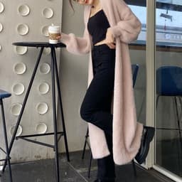 image-Soft Long Cardigan Coat, Trendy Leisure Warm Sweater, Basic Cozy Soft Daily Outfit, Office Wear Sweater, Cozy Knitted Retro Outfit