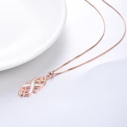 image-Sterling Silver Irish Celtic Knot Opal Pendant Necklace Infinity Love Necklace Gift