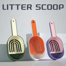 image-Cat Litter Scoop Self-cleaning Cat Litter Box Shovel Kitty Litter Scoop For Sandbox Kitty Litter Tray Shovel Poop Cats Supplies