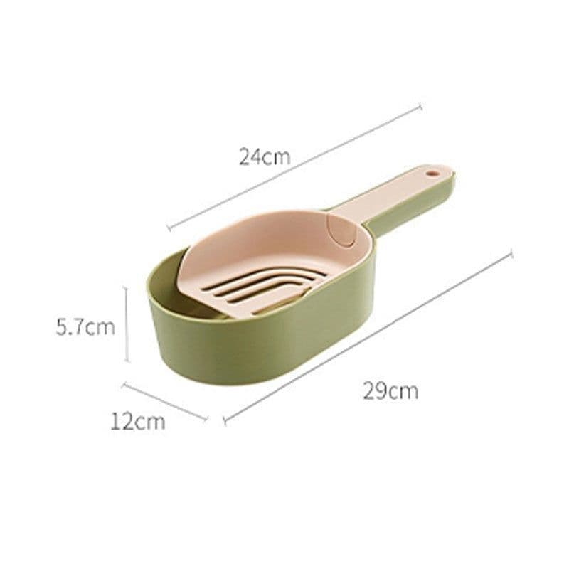 image-Cat Litter Scoop Self-cleaning Cat Litter Box Shovel Kitty Litter Scoop For Sandbox Kitty Litter Tray Shovel Poop Cats Supplies