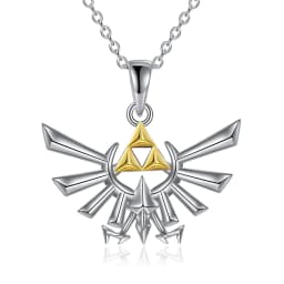 image-Sterling Silver Anime Zelda Pendant Necklace Jewelry Gifts For Men & Women
