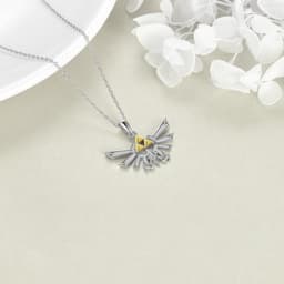 image-Sterling Silver Anime Zelda Pendant Necklace Jewelry Gifts For Men & Women
