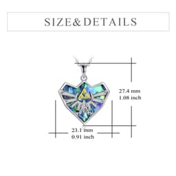 image-Sterling Silver Anime Zelda Pendant Necklace Jewelry Gifts For Men & Women