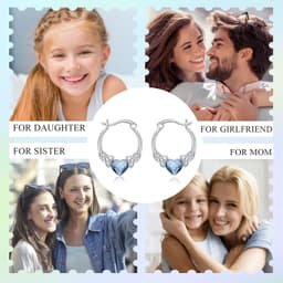 image-925 Sterling Silver Austrian Crystal Irish Celtic Love Heart Hoop Earrings