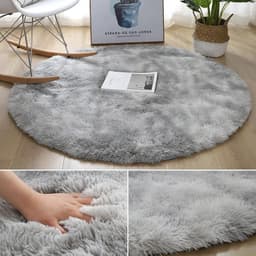 image-Super Soft Plush Round Rug Mat Fluffy White Carpets For Living Room Home Decor Bedroom Kid Room Decoration Salon Thick Pile Rug