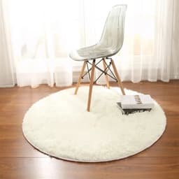 image-Super Soft Plush Round Rug Mat Fluffy White Carpets For Living Room Home Decor Bedroom Kid Room Decoration Salon Thick Pile Rug