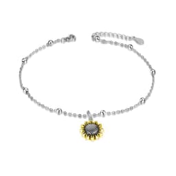 image-Beads Anklet Sterling Silver Sunflower Ankle Bracelets Jewelry for Women Girls Gifts