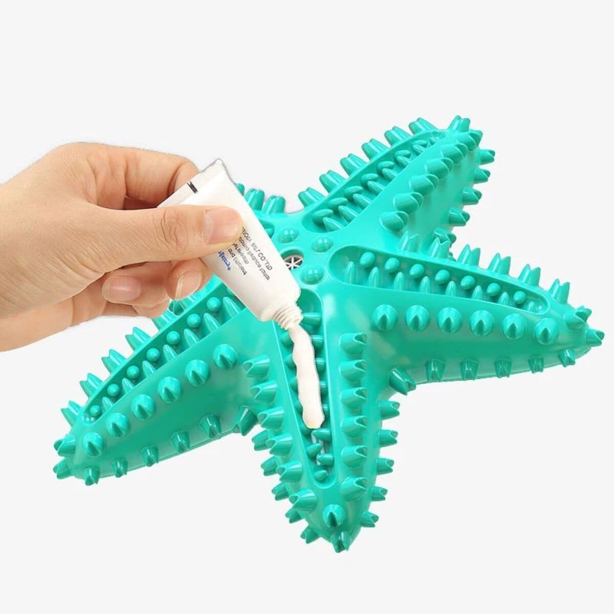 image-Dog Toys For Large Dogs Tooth Cleaning Chew Funny Interactive Training Starfish Toy Accessories Squeaky Toys TPR Toys