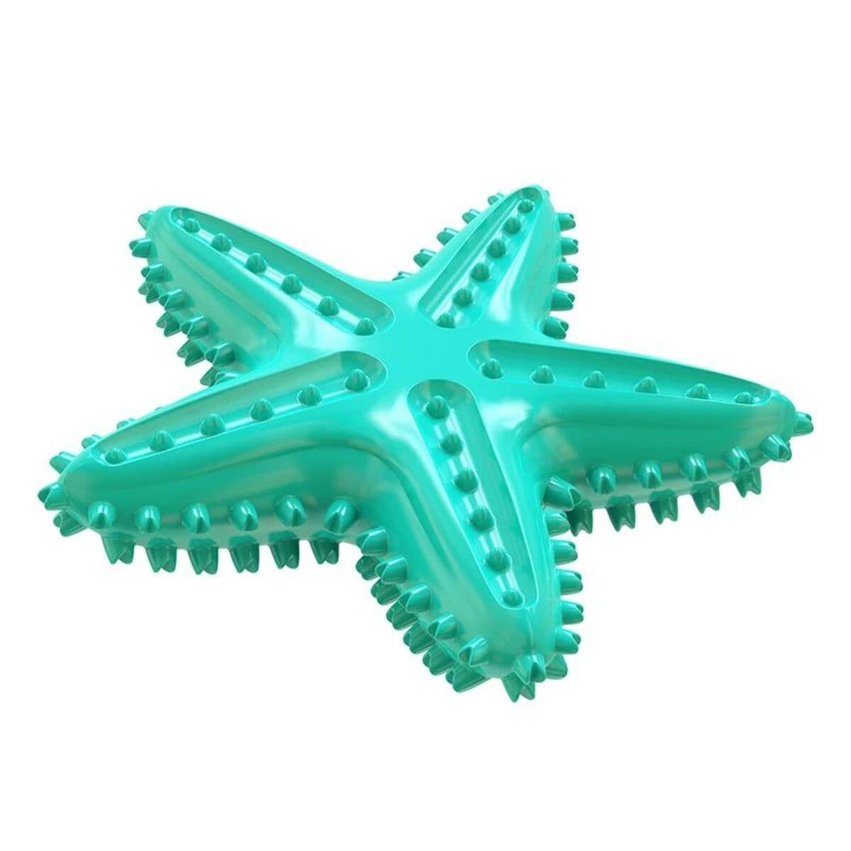 image-Dog Toys For Large Dogs Tooth Cleaning Chew Funny Interactive Training Starfish Toy Accessories Squeaky Toys TPR Toys