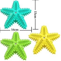 image-Dog Toys For Large Dogs Tooth Cleaning Chew Funny Interactive Training Starfish Toy Accessories Squeaky Toys TPR Toys
