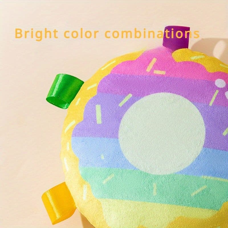 image-Cartoon Plush Flying Disc Toy Dog For Outdoor Play, Bite-resistant Pet Dog Toy Supplies Dog Training Flying Discs Outdoor Playing Disk Flyer