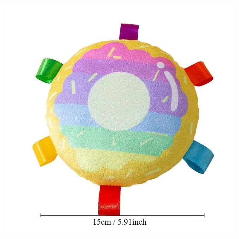 image-Cartoon Plush Flying Disc Toy Dog For Outdoor Play, Bite-resistant Pet Dog Toy Supplies Dog Training Flying Discs Outdoor Playing Disk Flyer